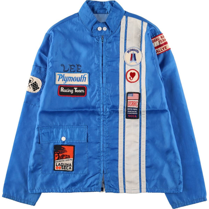Vintage racing jacket windbreaker, men's size M unclear blue type Vintage Second Hand