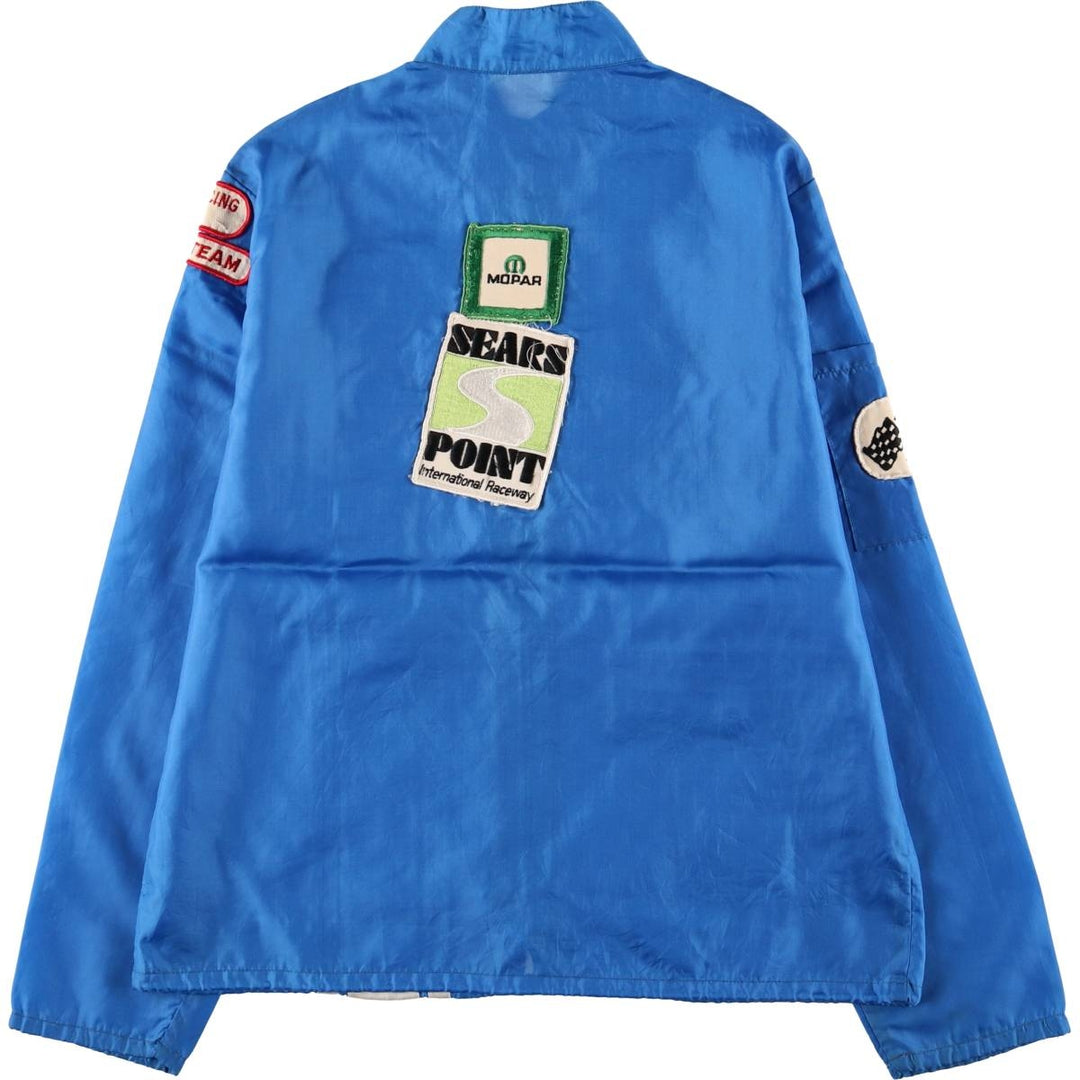 Vintage racing jacket windbreaker, men's size M unclear blue type Vintage Second Hand