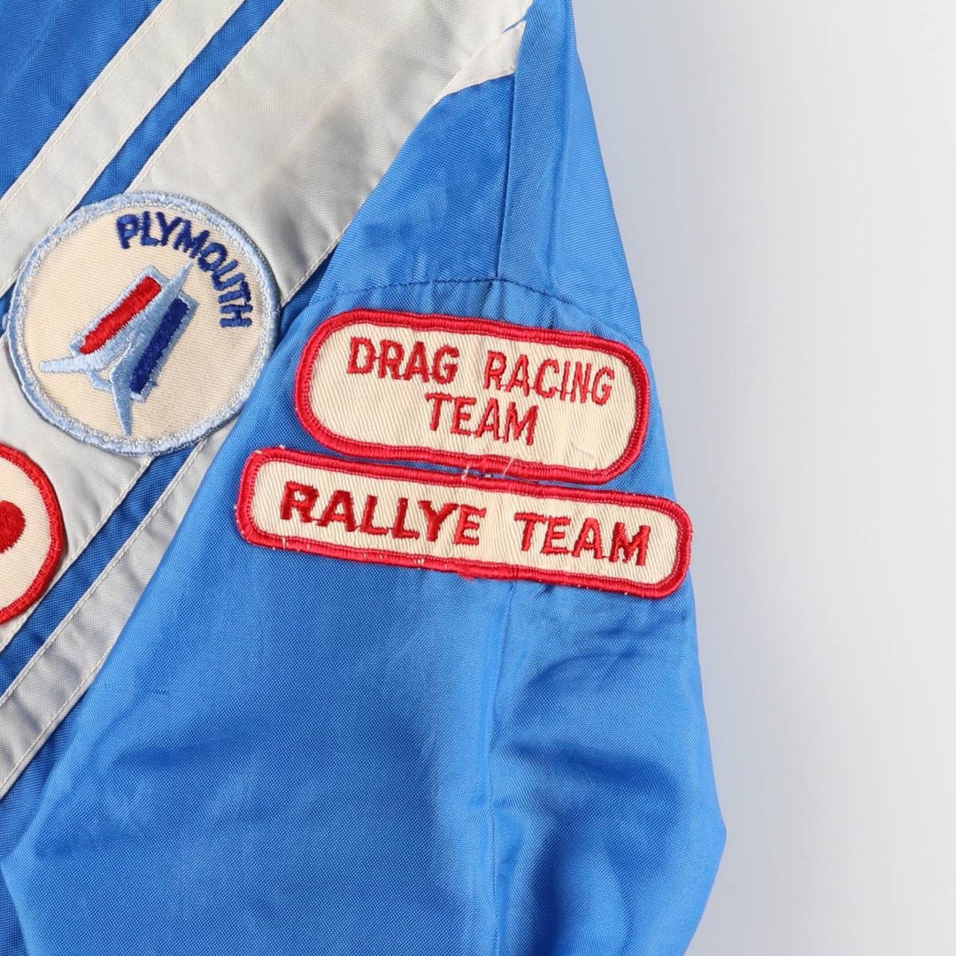 Vintage racing jacket windbreaker, men's size M unclear blue type Vintage Second Hand