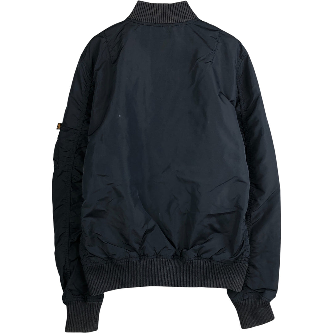 Civilian Alpha MA-1 Military Flight Jacket, Men's Size Small Nylon navy blue type Vintage Second Hand