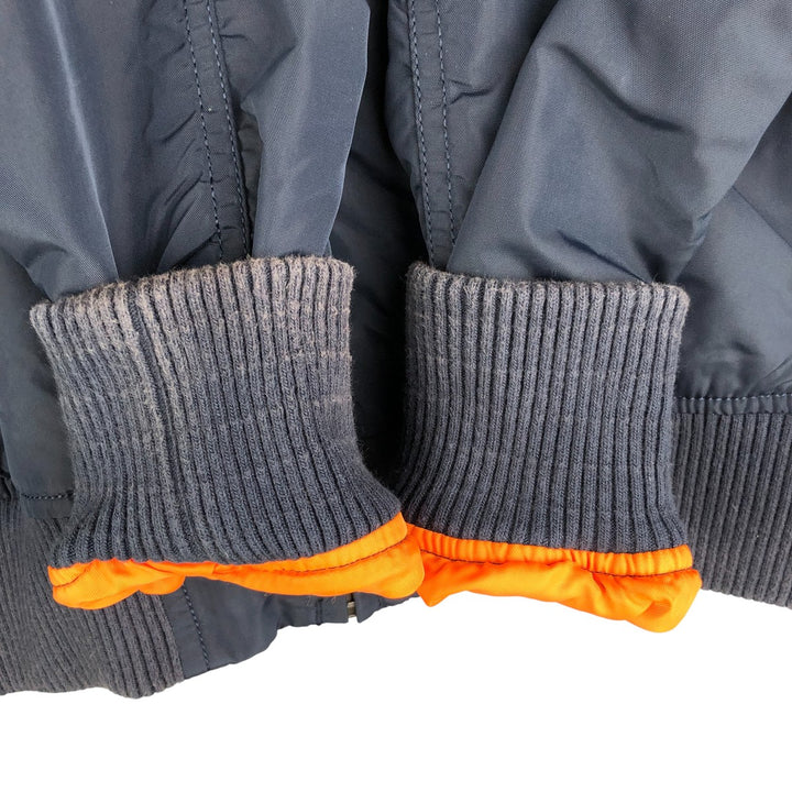 Civilian Alpha MA-1 Military Flight Jacket, Men's Size Small Nylon navy blue type Vintage Second Hand