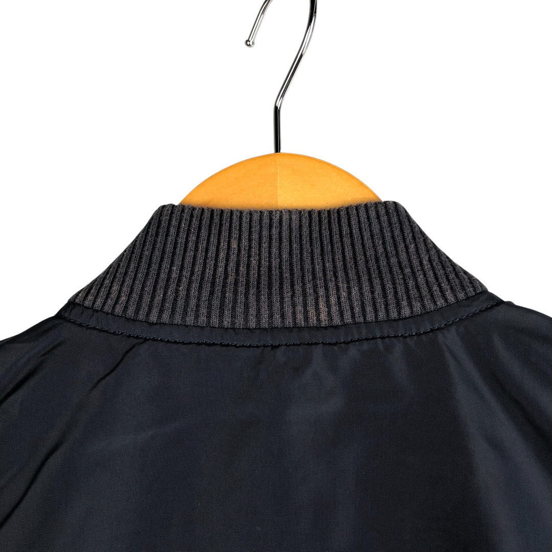 Civilian Alpha MA-1 Military Flight Jacket, Men's Size Small Nylon navy blue type Vintage Second Hand