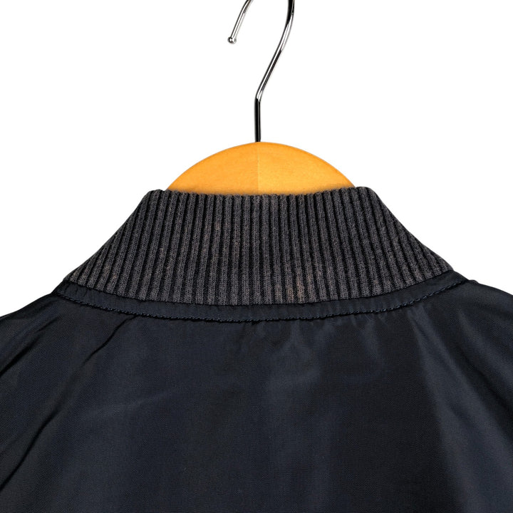 Civilian Alpha MA-1 Military Flight Jacket, Men's Size Small Nylon navy blue type Vintage Second Hand