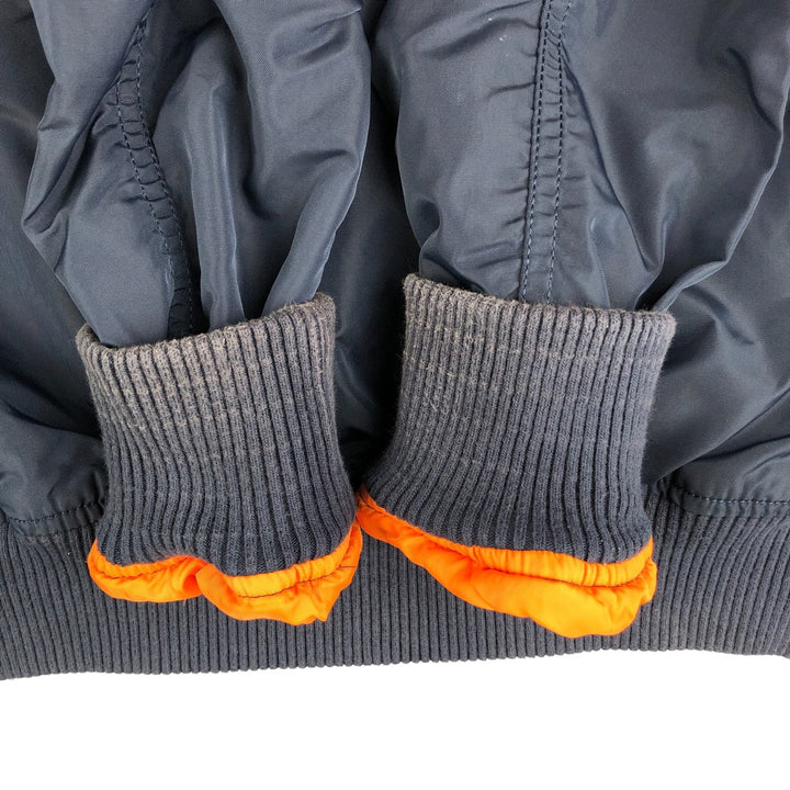 Civilian Alpha MA-1 Military Flight Jacket, Men's Size Small Nylon navy blue type Vintage Second Hand