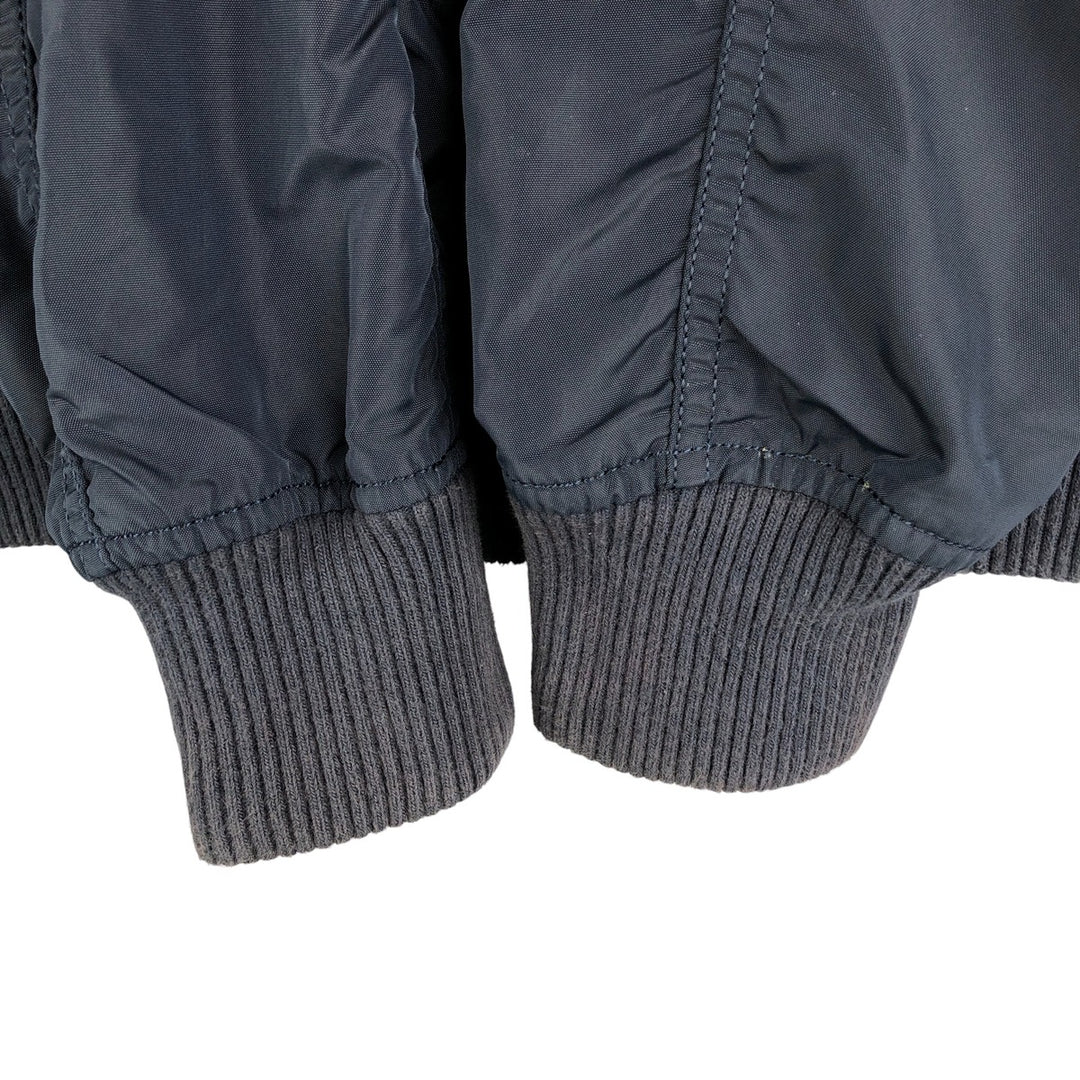 Civilian Alpha MA-1 Military Flight Jacket, Men's Size Small Nylon navy blue type Vintage Second Hand