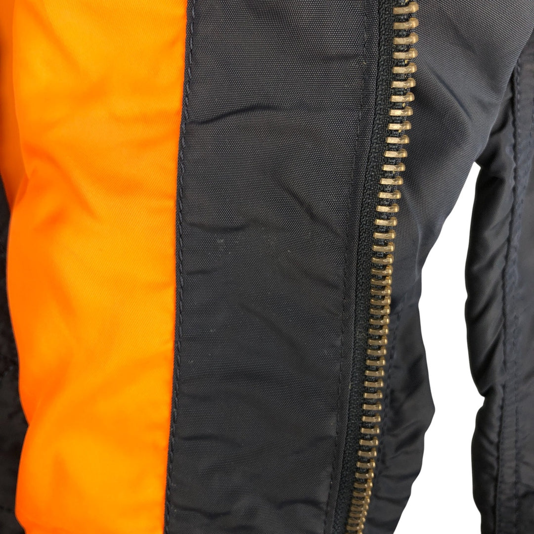 Civilian Alpha MA-1 Military Flight Jacket, Men's Size Small Nylon navy blue type Vintage Second Hand