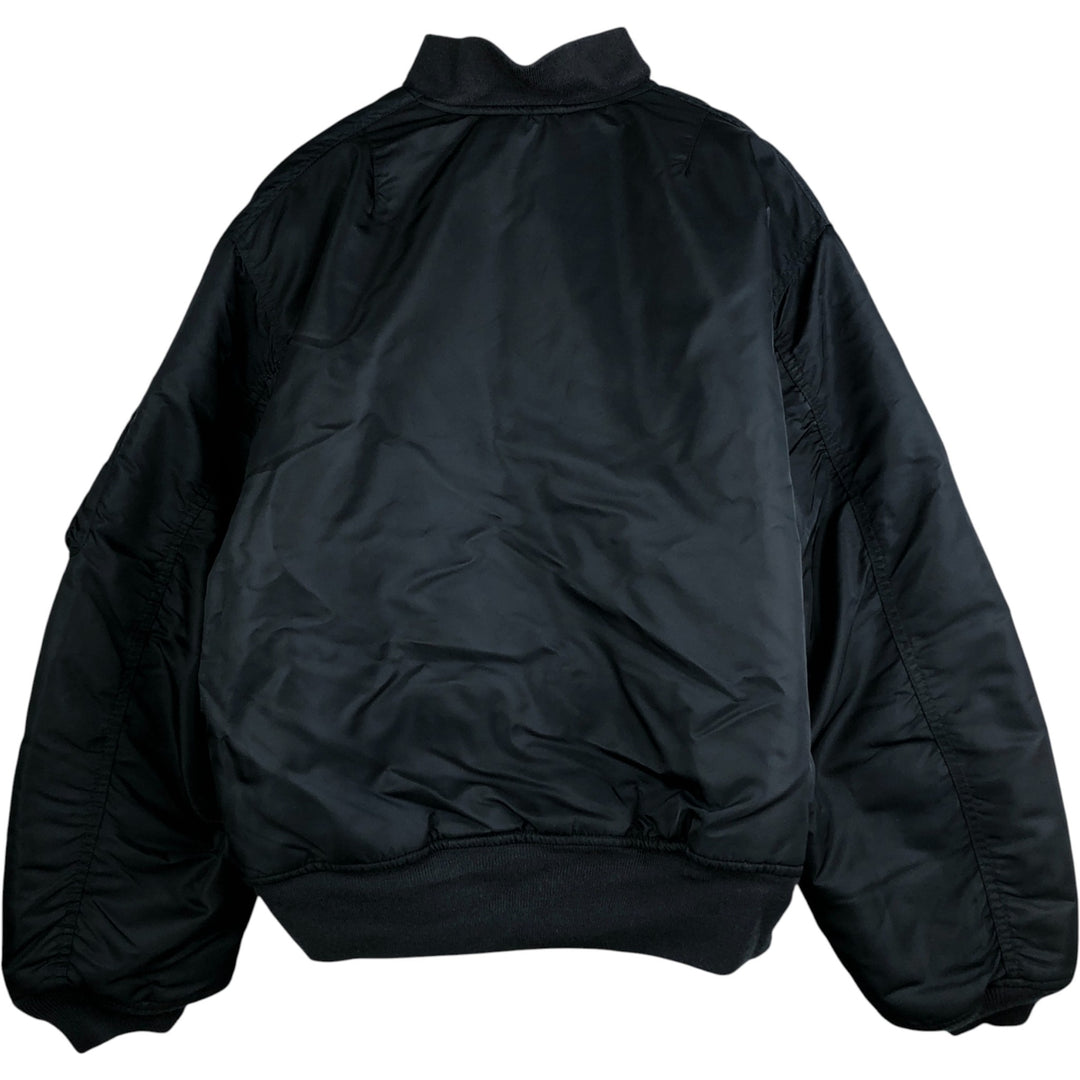 Civilian Schott MA-1 Military Flight Jacket, Men's Size XL Nylon navy blue type Vintage Second Hand