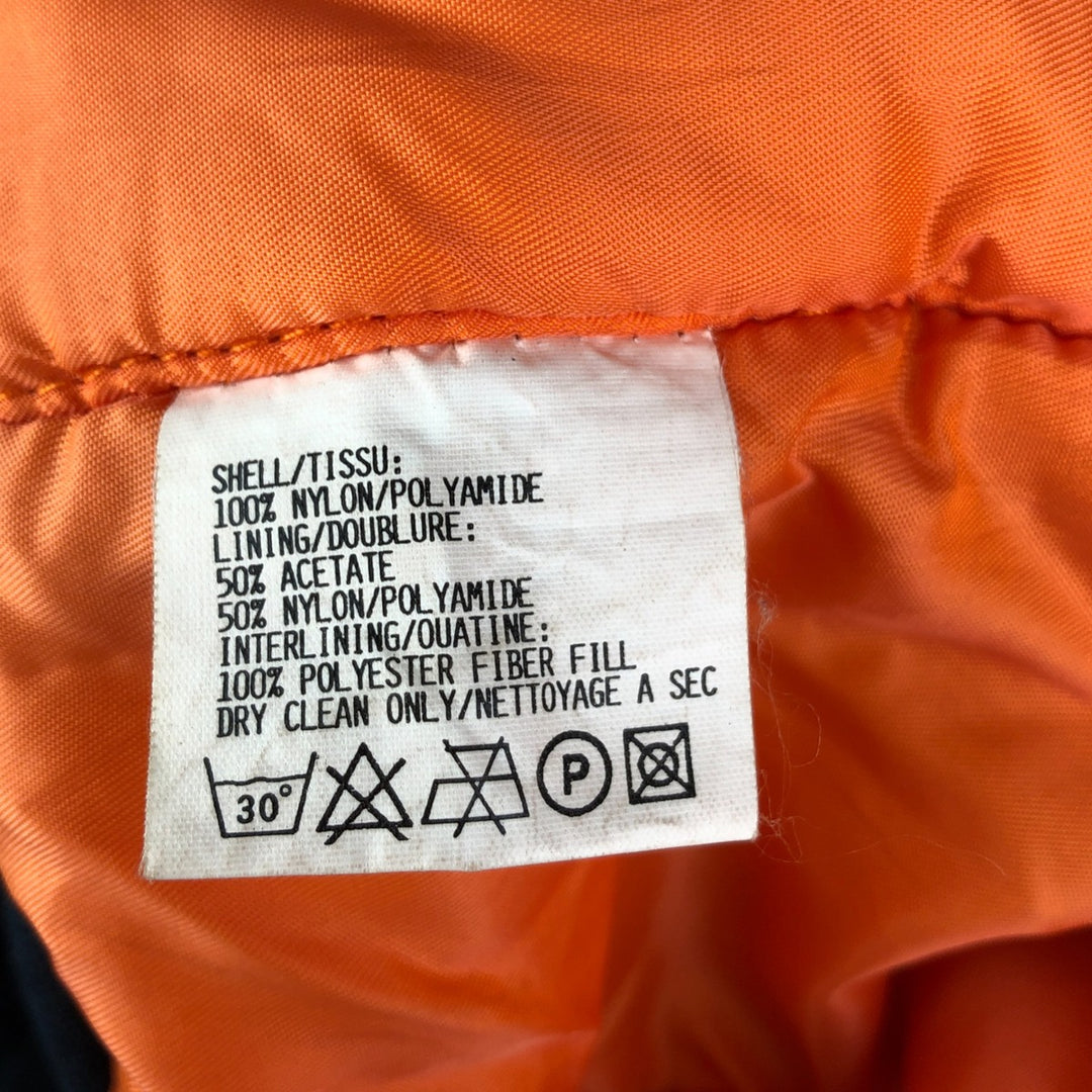 Civilian Schott MA-1 Military Flight Jacket, Men's Size XL Nylon navy blue type Vintage Second Hand