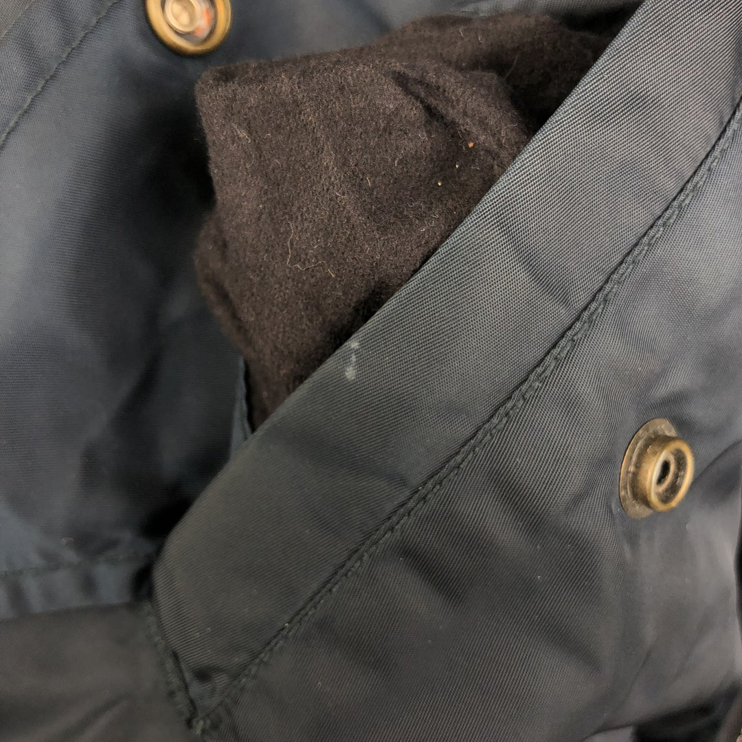 Civilian Schott MA-1 Military Flight Jacket, Men's Size XL Nylon navy blue type Vintage Second Hand