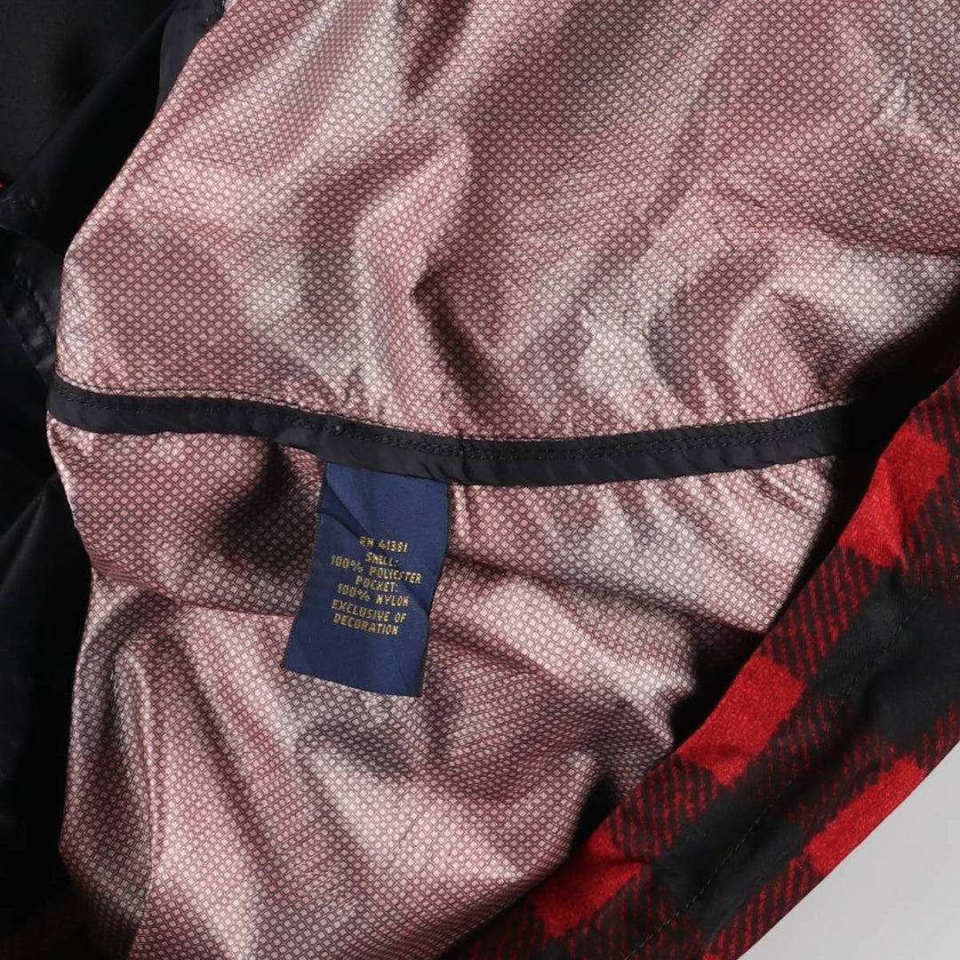 Ralph Lauren Polo Golf Check Pattern Buffalo Check Packable Half-Zip Warm-Up Pullover polyester black type Vintage Second Hand