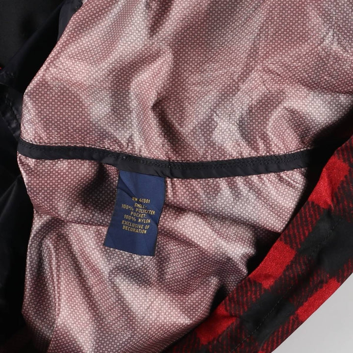 Ralph Lauren Polo Golf Check Pattern Buffalo Check Packable Half-Zip Warm-Up Pullover polyester black type Vintage Second Hand