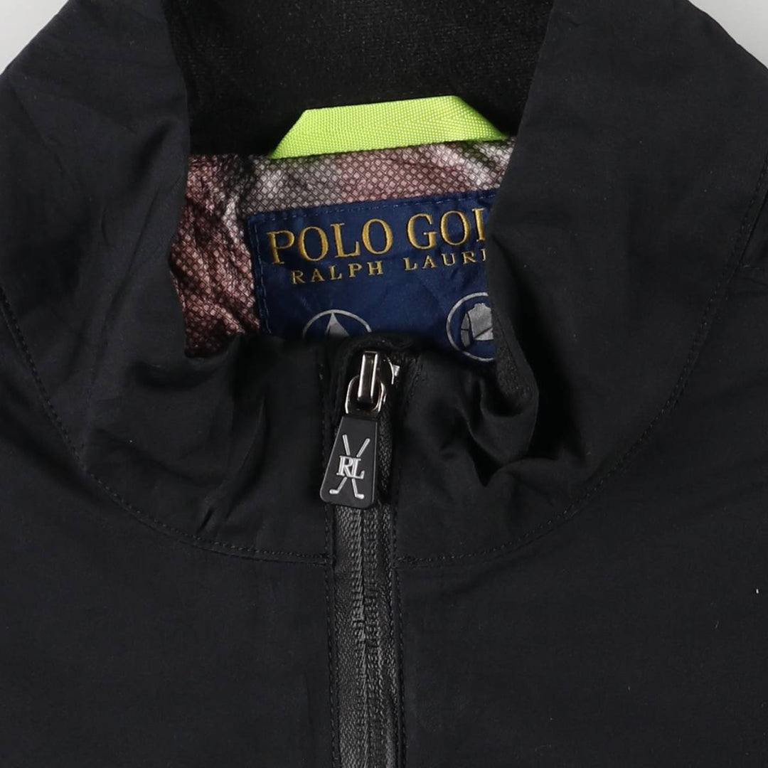 Ralph Lauren Polo Golf Check Pattern Buffalo Check Packable Half-Zip Warm-Up Pullover polyester black type Vintage Second Hand