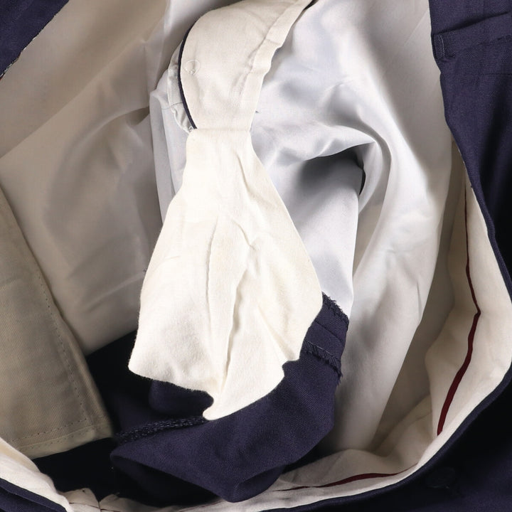 Vintage PONTI three-pleat wool pants and slacks, made in Italy, men's size W33. wool navy blue type Vintage Second Hand