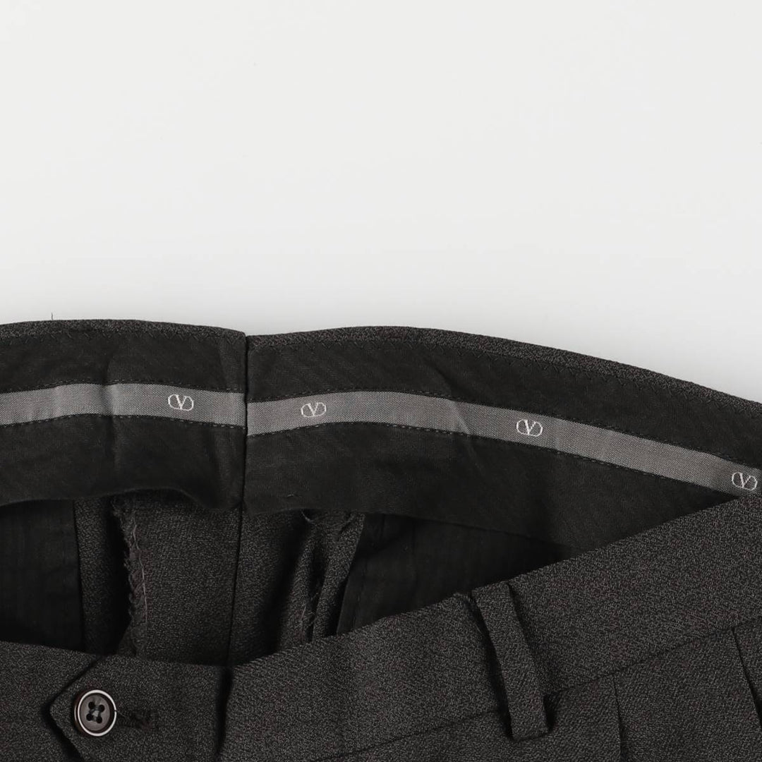 Two-pleat slacks pants for men, size W36 unclear gray type Vintage Second Hand