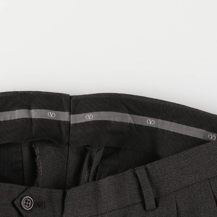 Two-pleat slacks pants for men, size W36 unclear gray type Vintage Second Hand