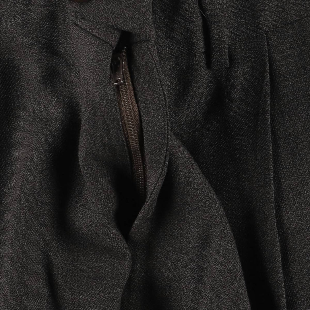 Two-pleat slacks pants for men, size W36 unclear gray type Vintage Second Hand