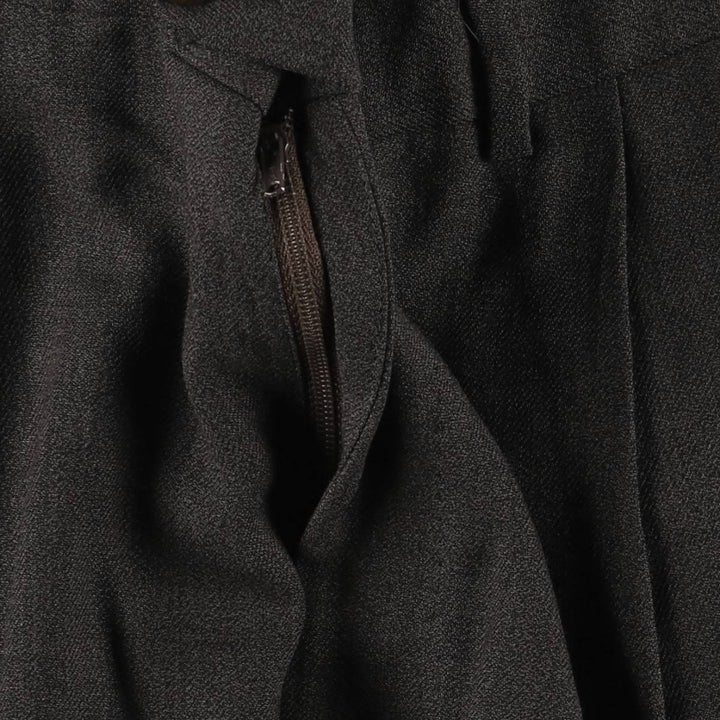 Two-pleat slacks pants for men, size W36 unclear gray type Vintage Second Hand