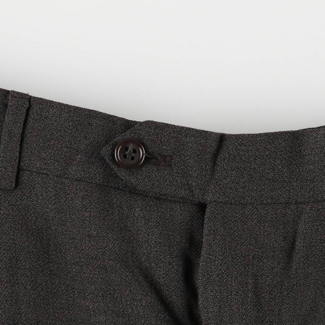 Two-pleat slacks pants for men, size W36 unclear gray type Vintage Second Hand
