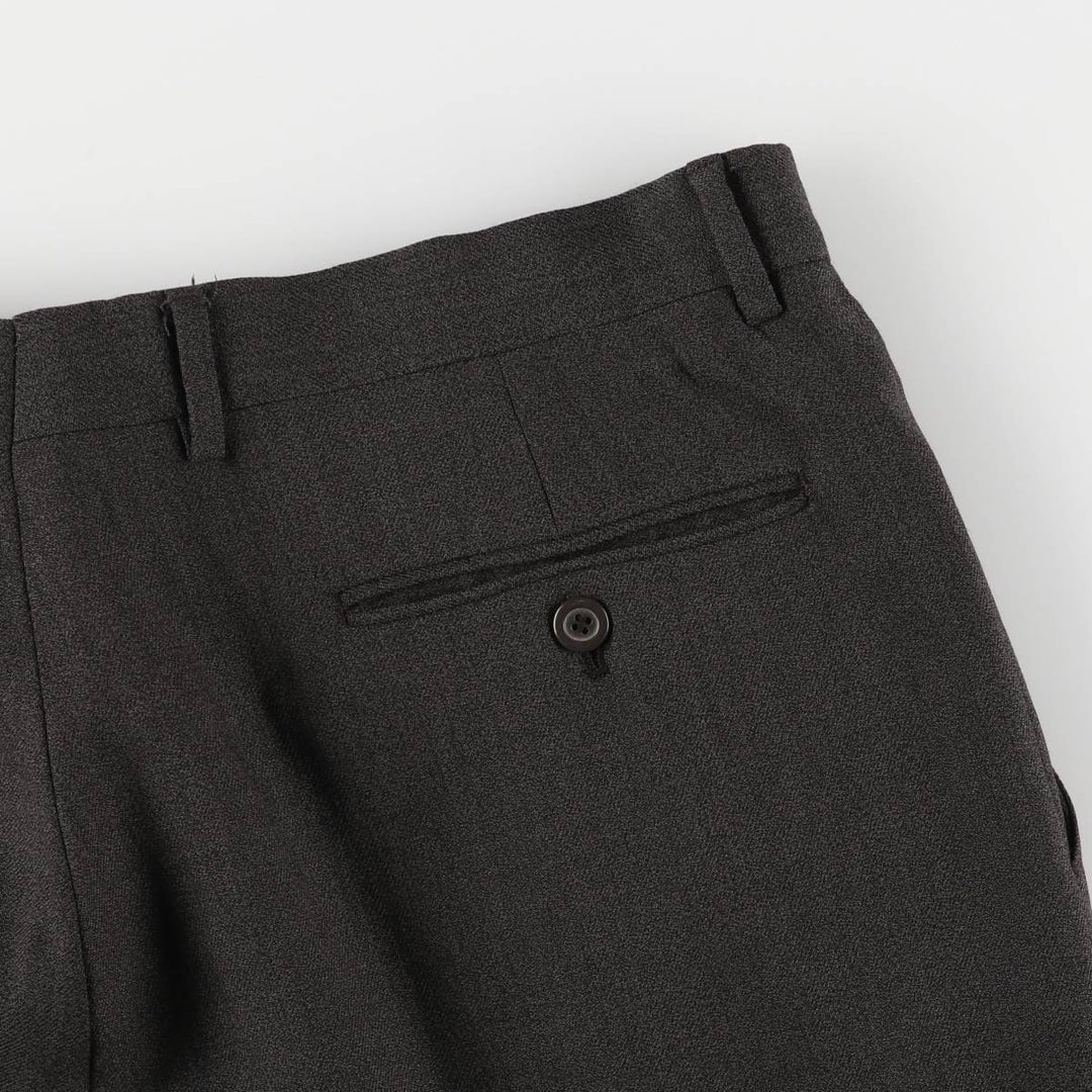 Two-pleat slacks pants for men, size W36 unclear gray type Vintage Second Hand
