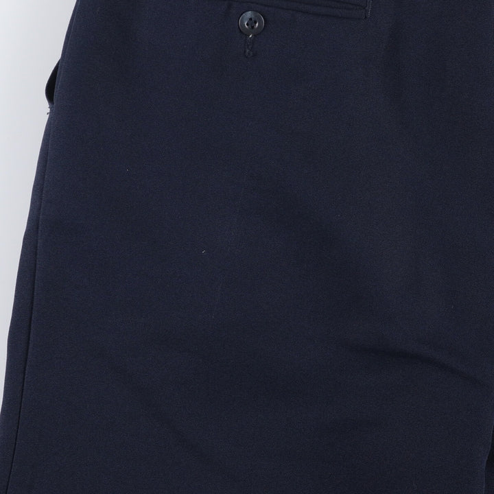 Vintage 80s-90'S Two-pleat Slacks, Made in USA, Men's Size 34 unclear navy blue type Vintage Second Hand