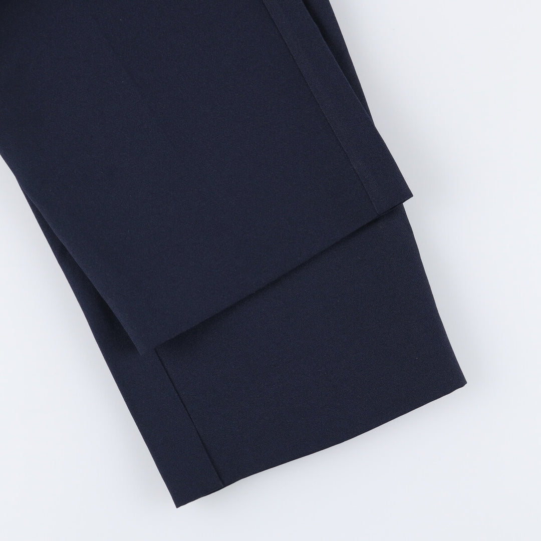 Vintage 80s-90'S Two-pleat Slacks, Made in USA, Men's Size 34 unclear navy blue type Vintage Second Hand
