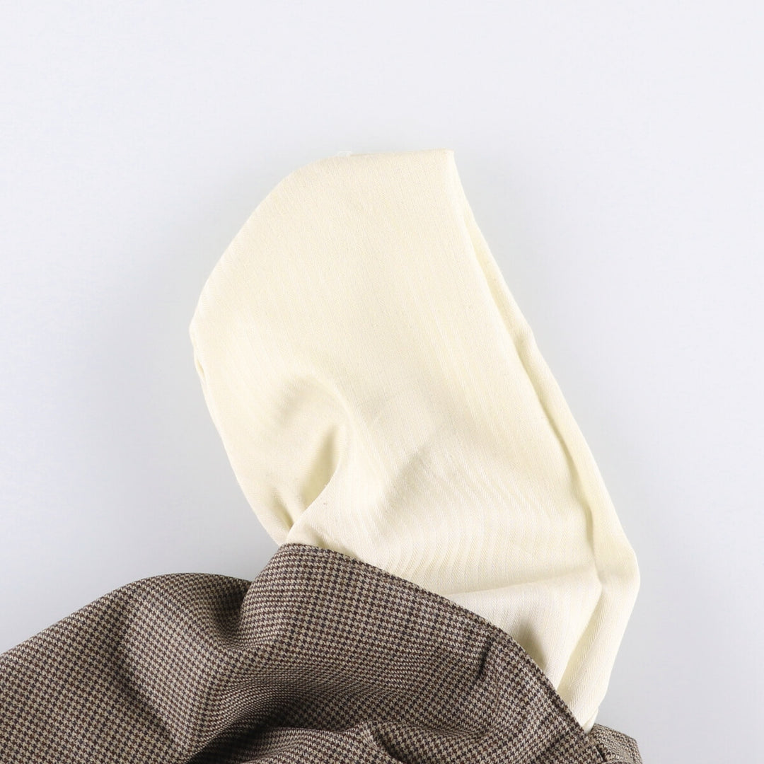 Ralph Lauren LAUREN Houndstooth Pattern Two-pleat Wool Pants Slacks Men's Size W33 wool brown type Vintage Second Hand