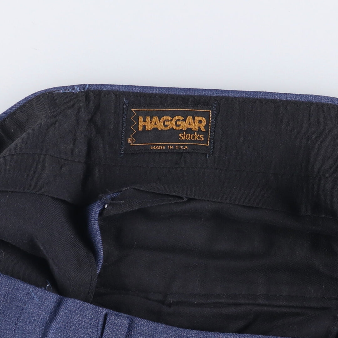 Vintage 70s-80'S Haggar flare pants, made in the USA, men's size 36. unclear blue type Vintage Second Hand