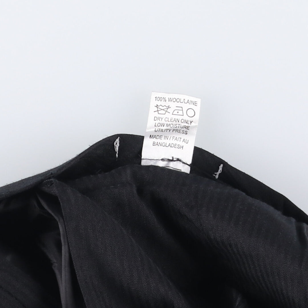 Calvin Klein One-Tuck Wool Pants, Slacks, W32x32L, Men's Size W32 wool black type Vintage Second Hand