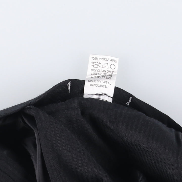 Calvin Klein One-Tuck Wool Pants, Slacks, W32x32L, Men's Size W32 wool black type Vintage Second Hand