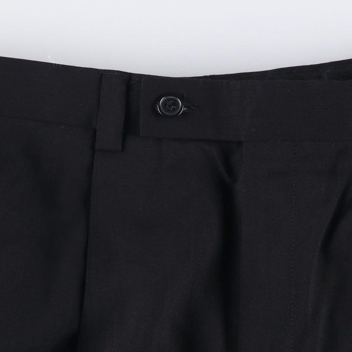 Calvin Klein One-Tuck Wool Pants, Slacks, W32x32L, Men's Size W32 wool black type Vintage Second Hand