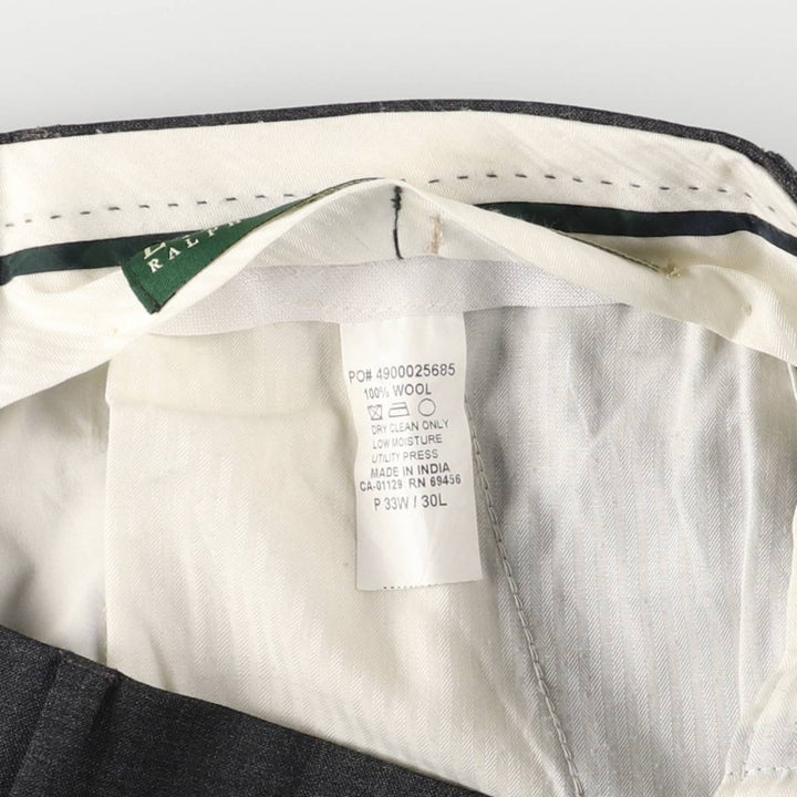 Ralph Lauren Lauren Wool Pants, Men's Slacks, Size W36 wool gray type Vintage Second Hand