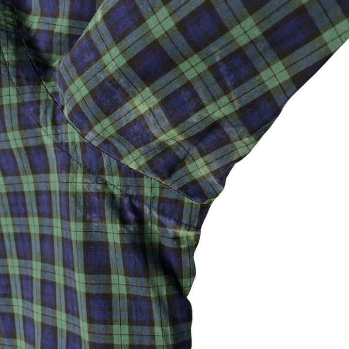 Ralph Lauren Classic Fit Long Sleeve Button Down Check Shirt Men's Size L unclear navy blue type Vintage Second Hand