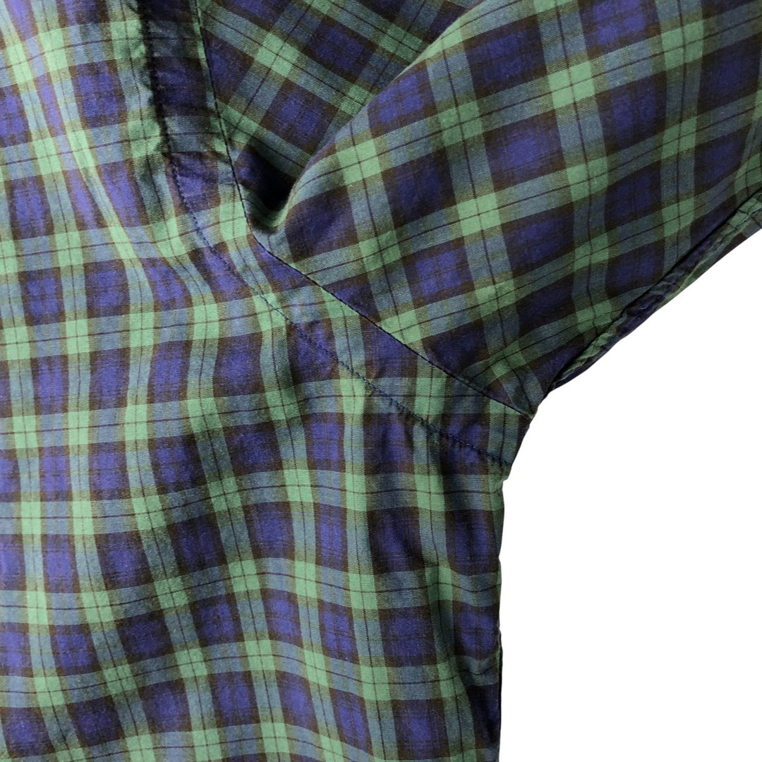 Ralph Lauren Classic Fit Long Sleeve Button Down Check Shirt Men's Size L unclear navy blue type Vintage Second Hand