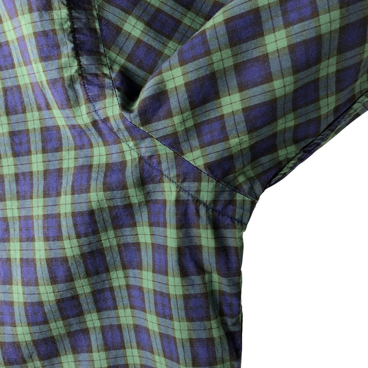 Ralph Lauren Classic Fit Long Sleeve Button Down Check Shirt Men's Size L unclear navy blue type Vintage Second Hand