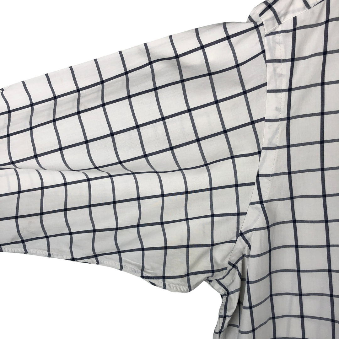Ralph Lauren Golf Tilden long-sleeved button-down check shirt, men's size L cotton white type Vintage Second Hand
