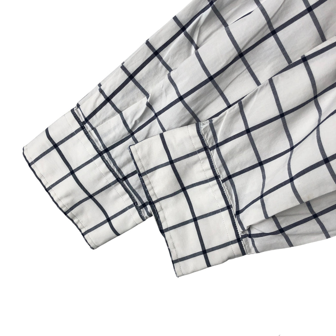 Ralph Lauren Golf Tilden long-sleeved button-down check shirt, men's size L cotton white type Vintage Second Hand