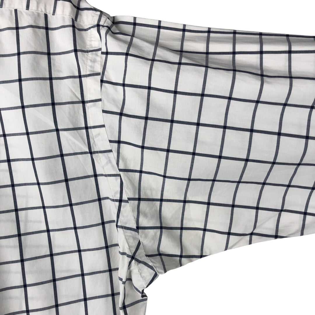 Ralph Lauren Golf Tilden long-sleeved button-down check shirt, men's size L cotton white type Vintage Second Hand