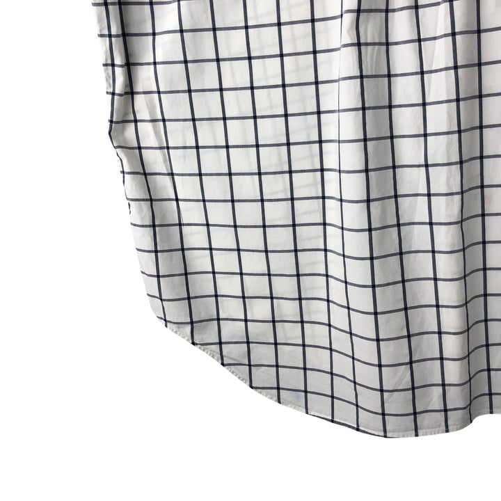Ralph Lauren Golf Tilden long-sleeved button-down check shirt, men's size L cotton white type Vintage Second Hand
