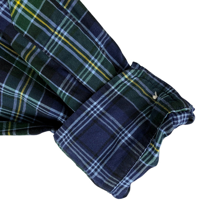 Ralph Lauren Classic Fit Long Sleeve Button Down Check Shirt Men's Size L cotton navy blue type Vintage Second Hand