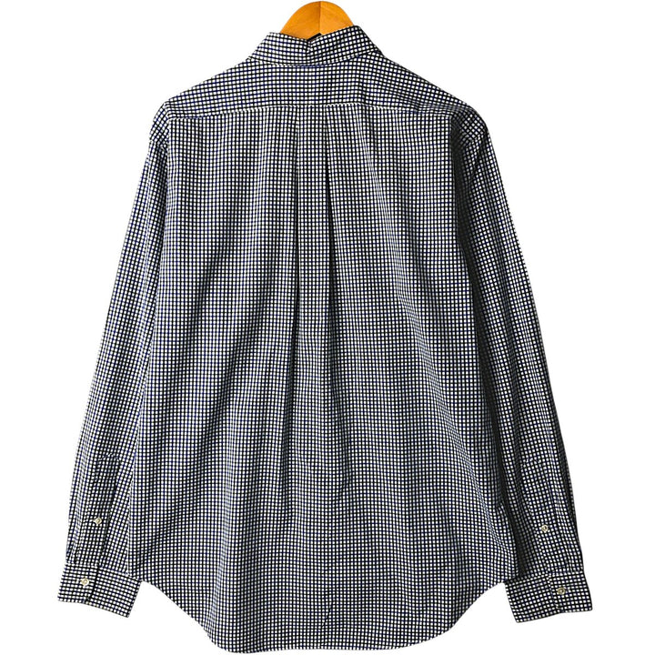 Ralph Lauren Classic Fit Long Sleeve Button Down Check Shirt Men's Size L cotton blue type Vintage Second Hand