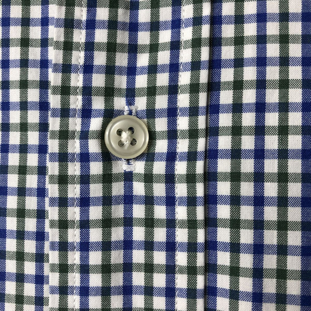 Ralph Lauren Classic Fit Long Sleeve Button Down Check Shirt Men's Size L cotton blue type Vintage Second Hand