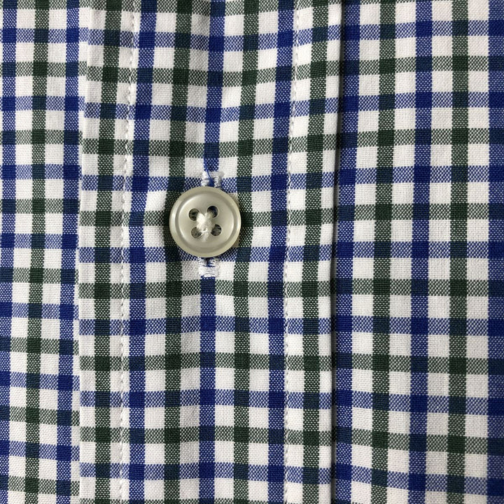 Ralph Lauren Classic Fit Long Sleeve Button Down Check Shirt Men's Size L cotton blue type Vintage Second Hand