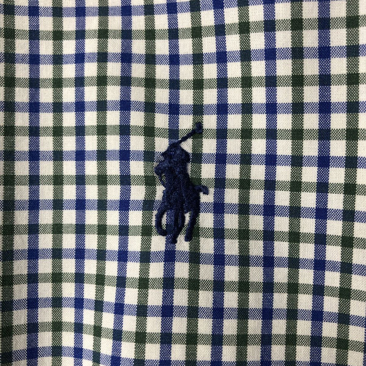Ralph Lauren Classic Fit Long Sleeve Button Down Check Shirt Men's Size L cotton blue type Vintage Second Hand
