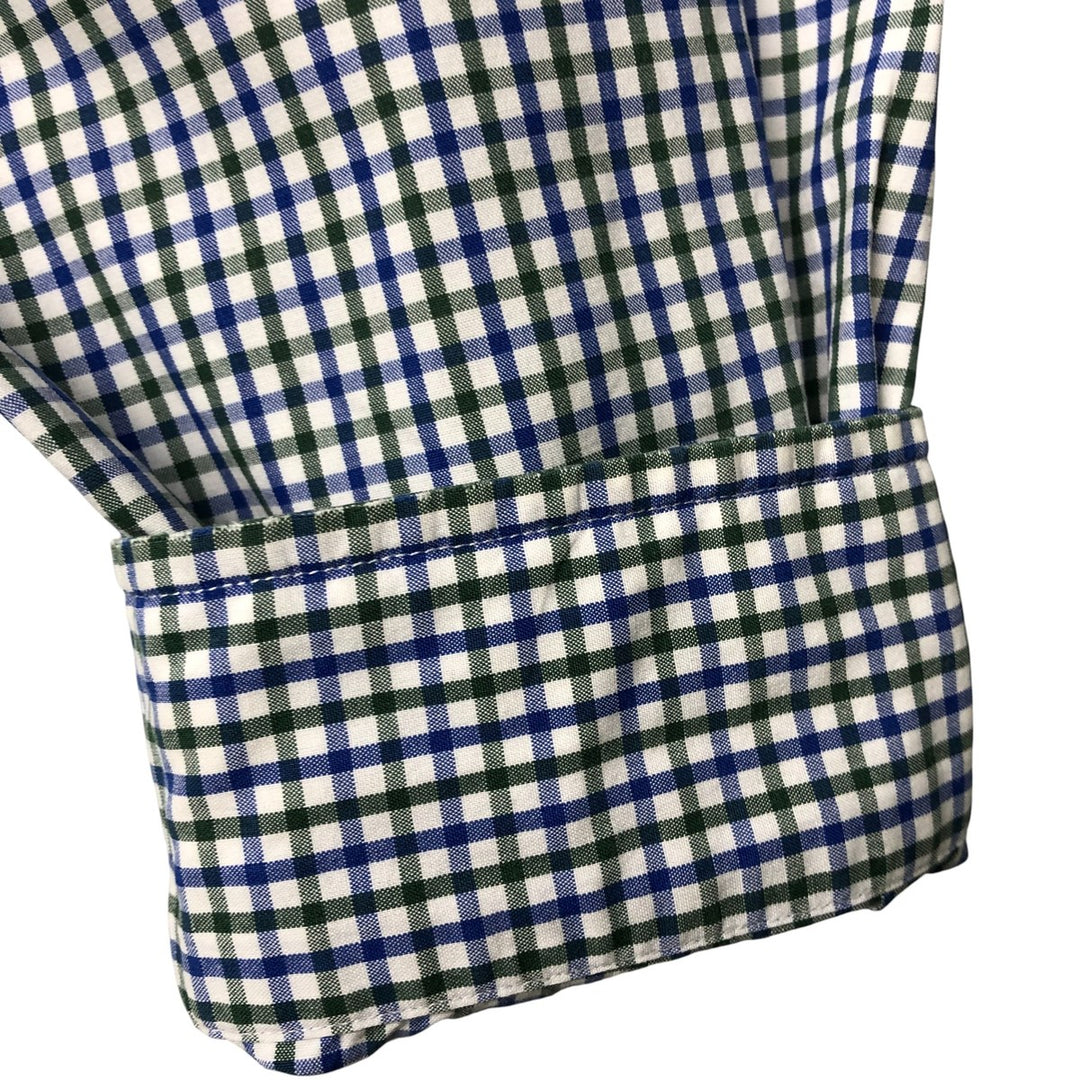 Ralph Lauren Classic Fit Long Sleeve Button Down Check Shirt Men's Size L cotton blue type Vintage Second Hand