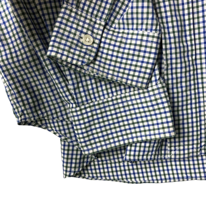 Ralph Lauren Classic Fit Long Sleeve Button Down Check Shirt Men's Size L cotton blue type Vintage Second Hand