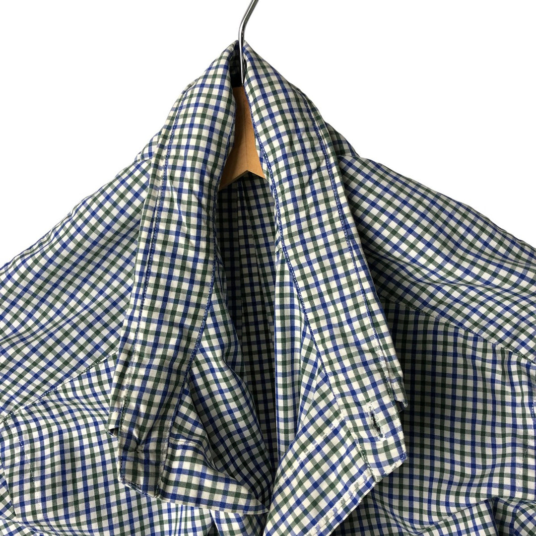Ralph Lauren Classic Fit Long Sleeve Button Down Check Shirt Men's Size L cotton blue type Vintage Second Hand