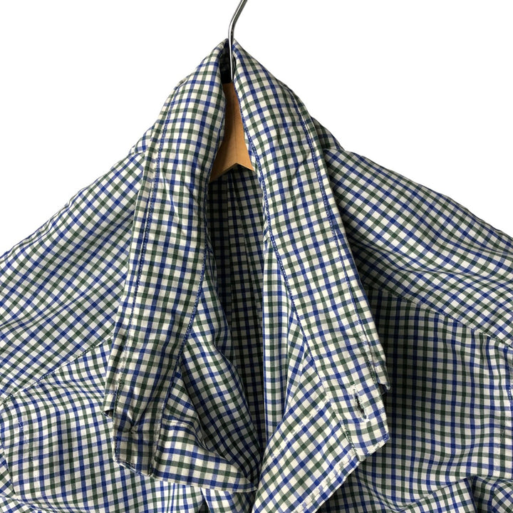 Ralph Lauren Classic Fit Long Sleeve Button Down Check Shirt Men's Size L cotton blue type Vintage Second Hand