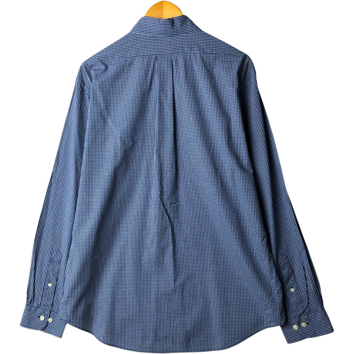 Brooks Brothers 1818 Gingham Check Long Sleeve Button-Down Check Shirt, Men's Size L cotton Blue type light blue Vintage Second Hand