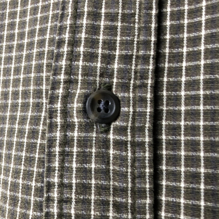 Dockers Long Sleeve Button-Down Check Shirt, Men's Size XL cotton Khaki type Vintage Second Hand