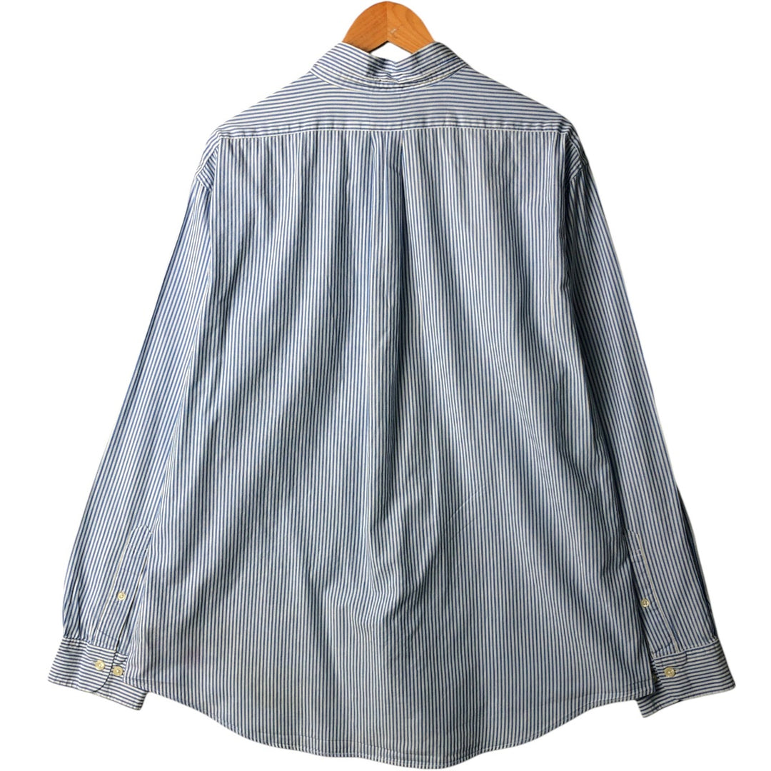 Brooks Brothers 1818 REGENT Long Sleeve Button-Down Striped Shirt, Men's XL cotton Blue type light blue Vintage Second Hand